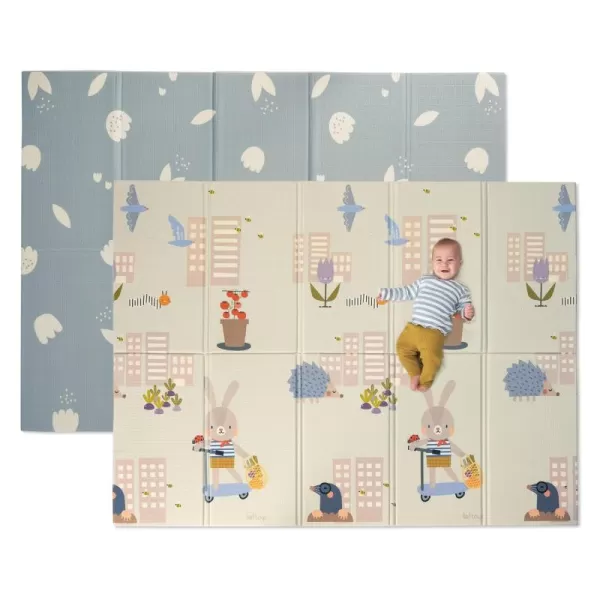 Taf Toys ExtraLarge Cushioned Folded Baby Play Mat Foam Play Mat 79quot x 59quot Large Baby Mat for Floor Foldable Playmats for Babies and Toddlers Waterproof Foam Playmat Kids Play Mat with Travel BagUrban Garden