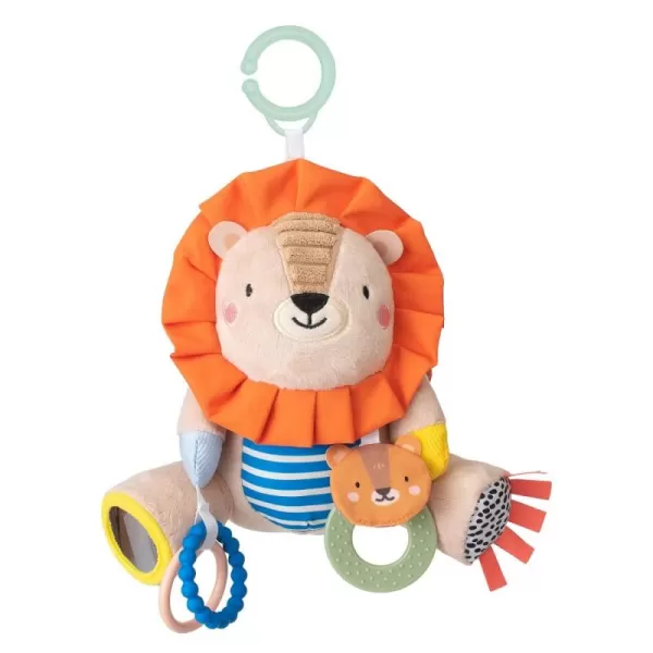 Taf Toys Harry The Lion Newborn ampamp Baby Developmental Soft Activity Toy Helps Develop Motor Skills Perfect for Multi Sensory Play with a Mirror Teethers ampamp Rattles Textures and Sounds 36 Months