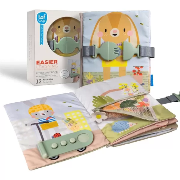 Taf Toys Montessori Toys for 1 2 3 Year Old Activity Book Preschool Learning Activities for Toddlers Busy Board Sensory ampamp Fine Motor Skills with 12 Sensory Toddler Activities for Boys ampamp Girls