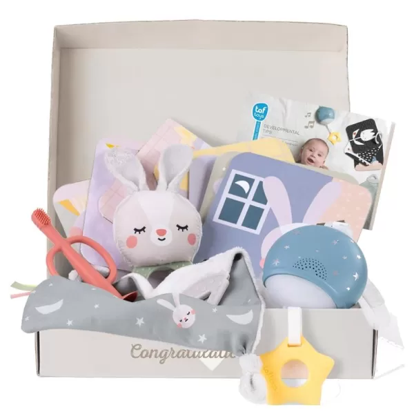 Taf Toys Newborn Bedtime Kit  Ultimate with 12 Activities for a Smooth Bedtime Routine  includes Music and Light Unit  Ideal New Baby Boy or Girl Bedtime kitBedtime Kit