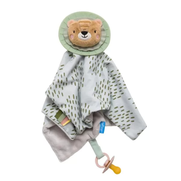 Taf Toys Soft Security Blanket with Pacifier Holder ampamp Mane Teether Baby Lovey Unisex Lovie Baby Gifts for Newborn Boys and Girls Snuggle Toy Baby Lion Stuffed Animal for Ages 024 MonthsBaby Lion