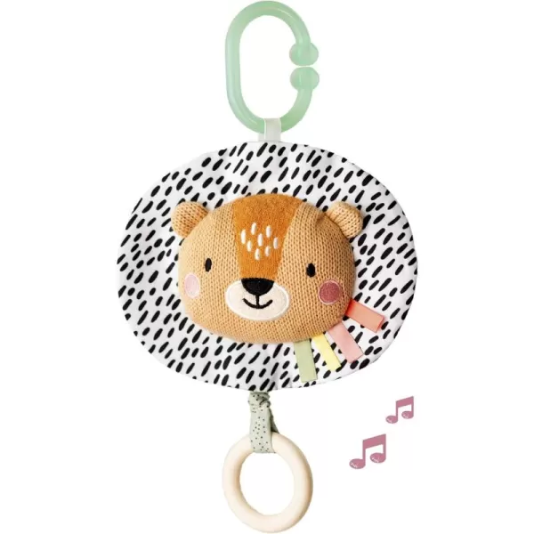 Taf Toys Soothing Musical Pulldown Toy with Multitextures ampamp Wooden Teether Attaches to Crib Stroller and Car Seat Develop Babys Senses and Cognitive Skills Harry Musical LionHarry Musical Lion