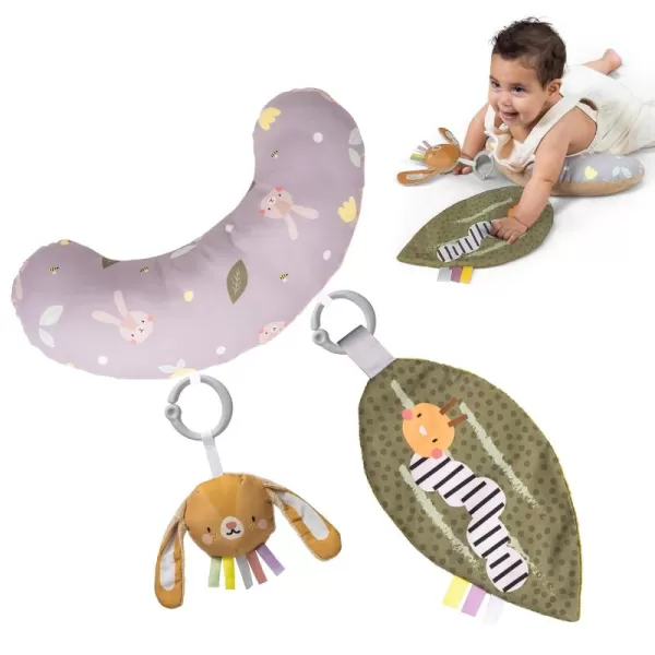 Taf Toys Tummy Time Training Set with Tummy Time Pillow 03 monthsRattle Bunny ampamp Crinckle Leaf Toys for 06 Months Development Newborn Baby Pillow Tumy Time Toys Sensory Toys Baby Toys 06 Months