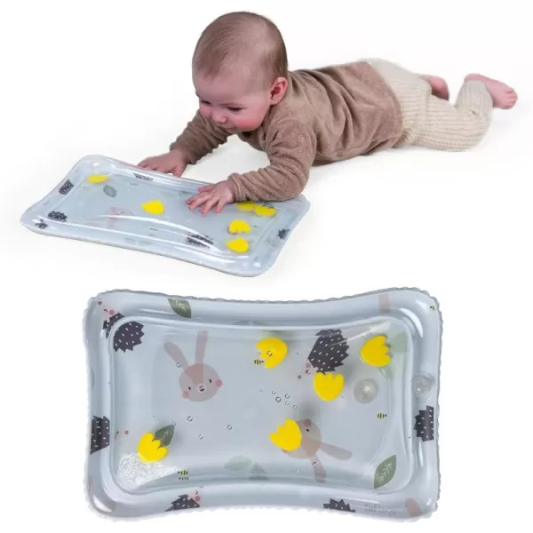 Taf Toys Tummy Time Water Mat for Babies  Stimulating Rabbit ampamp Hedgehog Tummy Time Sensory Mat with Water Fill  Baby Tummy Time Play Mat Water Mat for Babies Infant Toys