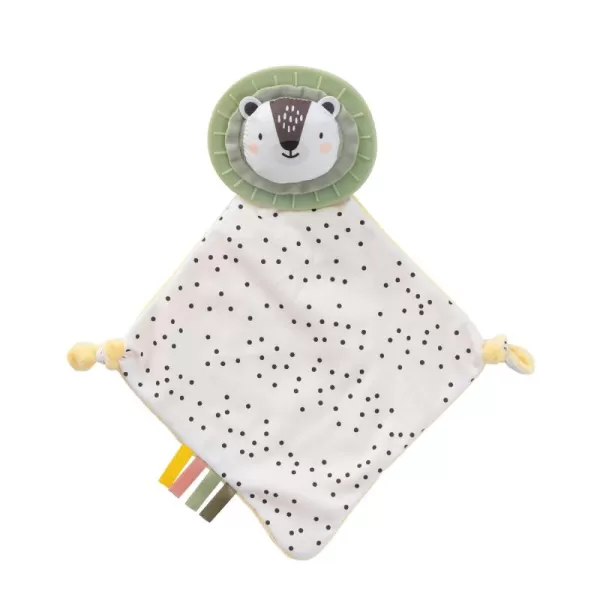 Taf Toys black ampamp white Soft Security Blanket with Mane Teether Baby Lovey Unisex Lovie Baby Gifts for Newborn Boys and Girls Snuggle Toy newborn Stuffed Animal Lion 16 Inch