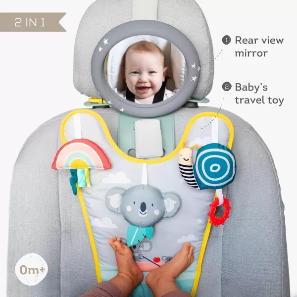 Taf Toys Koala inCar Play Center  Parent and Babys Travel Companion Keeps Both Relaxed While Driving Car Activity Center with Mirror to Watch Baby from Drivers Seat for 0 months and up