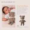 imageTaf Toys Baby Shower Gifts  Cotton Bamboo Swaddle Take Along Musical Mobile Bear snugle Toy ampamp Silicon Teether Ring Baby Gift Set New Welcome Baby Gift Newborn Baby Boy ampamp Girl Gifts