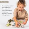 imageTaf Toys Snapn Learn Board Busy Board for Toddlers 18 Months ampamp up Montessori Sensory Activity Board Travel Toy NonToxic Educational Learning Toy for Boys ampamp Girls Birthday Gift