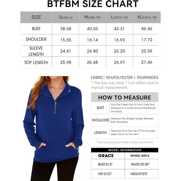 BTFBM Women Fashion Quilted Pattern Lightweight Zipper Long Sleeve Plain Casual Ladies Sweatshirts Pullovers Shirts TopsBlue