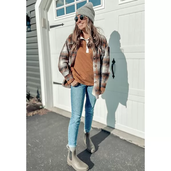 BTFBM Women Fashion Quilted Pattern Lightweight Zipper Long Sleeve Plain Casual Ladies Sweatshirts Pullovers Shirts TopsButtons Khaki