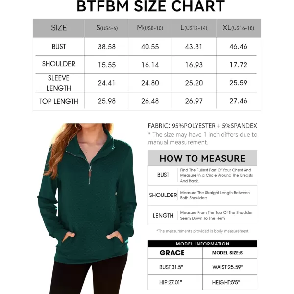 BTFBM Women Fashion Quilted Pattern Lightweight Zipper Long Sleeve Plain Casual Ladies Sweatshirts Pullovers Shirts TopsDark Green