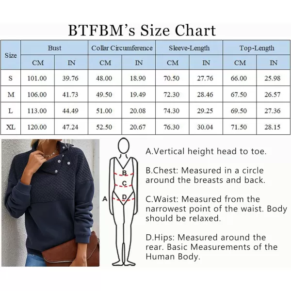 BTFBM Women Fashion Quilted Pattern Lightweight Zipper Long Sleeve Plain Casual Ladies Sweatshirts Pullovers Shirts TopsOblique Navy