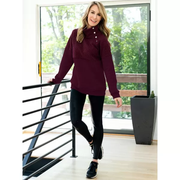 BTFBM Women Fashion Quilted Pattern Lightweight Zipper Long Sleeve Plain Casual Ladies Sweatshirts Pullovers Shirts TopsOblique Red