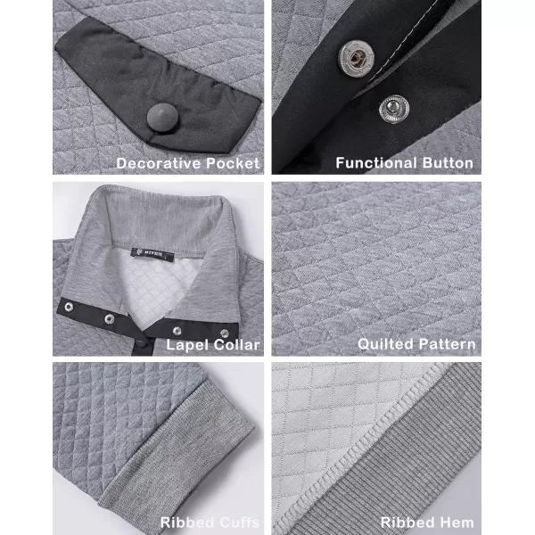 BTFBM Women Fashion Quilted Pattern Lightweight Zipper Long Sleeve Plain Casual Ladies Sweatshirts Pullovers Shirts TopsPure Grey