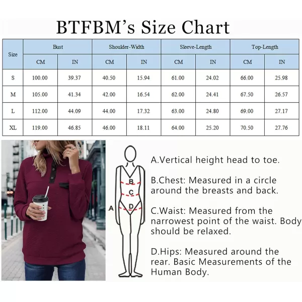 BTFBM Women Fashion Quilted Pattern Lightweight Zipper Long Sleeve Plain Casual Ladies Sweatshirts Pullovers Shirts TopsPure Wine Red