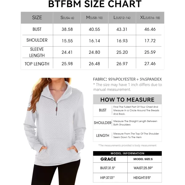 BTFBM Women Fashion Quilted Pattern Lightweight Zipper Long Sleeve Plain Casual Ladies Sweatshirts Pullovers Shirts TopsWhite