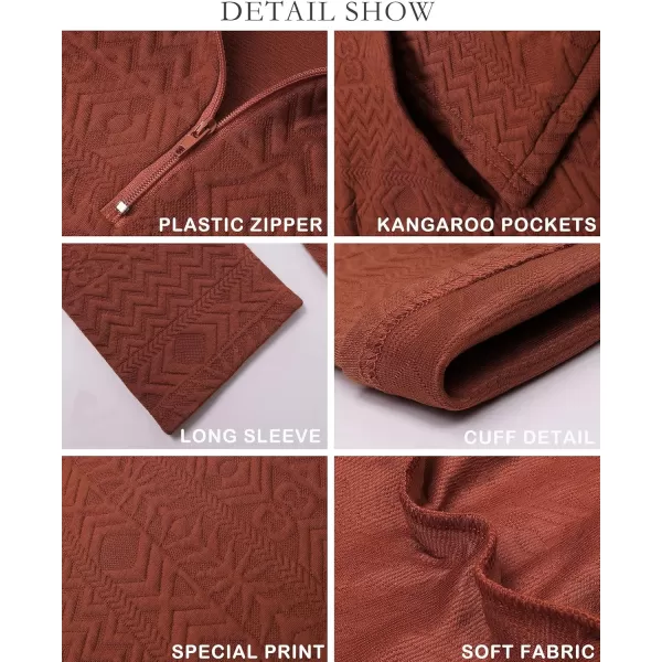 BTFBM Women Fashion Quilted Pattern Lightweight Zipper Long Sleeve Plain Casual Ladies Sweatshirts Pullovers Shirts TopsWhite and Brick Red