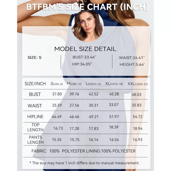 BTFBM Womens Mock Neck Summer Romper Satin Sleeveless Elastic Waist Casual Beach Party One Piece Short Jumpsuit RompersSolid Dark Blue