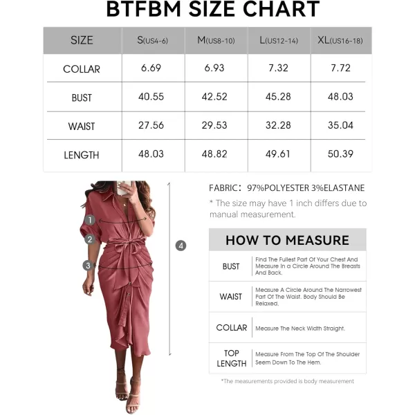 BTFBM 2024 Women Button Down Ruched Shirt Dresses Short Sleeve Lapel V Neck Elegant Party Spring Summer Maxi Satin DressShort Sleeve Dusty Pink