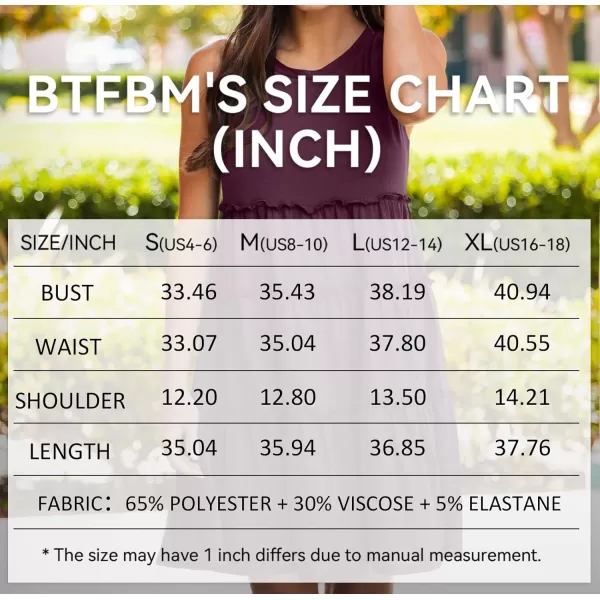 BTFBM Women Sleeveless Summer Dress 2024 Crewneck Ribbed Knit Ruffle Swing Button Down Beach Sun Mini Tank Short DressesTiered Wine Red