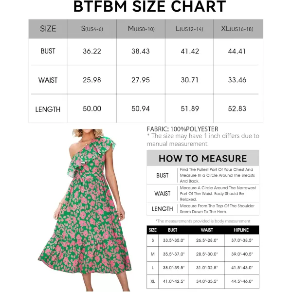 BTFBM Womens One Shoulder Maxi Dress Sleeveless Casual Summer Layered Ruffle Boho Floral Print Party Beach ALine DressesFloral Pink Green