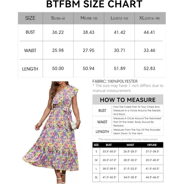 BTFBM Womens One Shoulder Maxi Dress Sleeveless Casual Summer Layered Ruffle Boho Floral Print Party Beach ALine DressesMulticolored Purple
