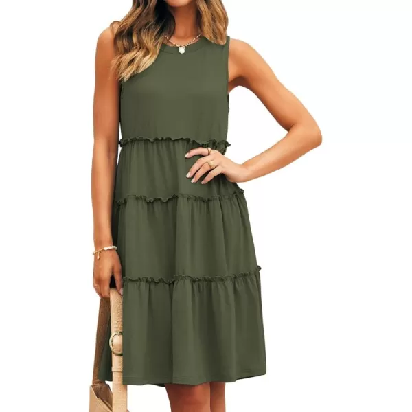 Tiered Army Green