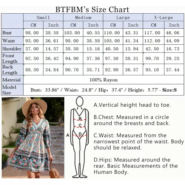 BTFBM Women Casual Spring Summer Dresses V Neck 34 Long Sleeve Ruffle Floral Flowy Boho Babydoll Mini Short Beach DressFloral Apricot