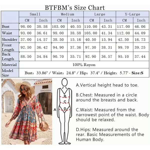 BTFBM Women Casual Spring Summer Dresses V Neck 34 Long Sleeve Ruffle Floral Flowy Boho Babydoll Mini Short Beach DressFloral Blue