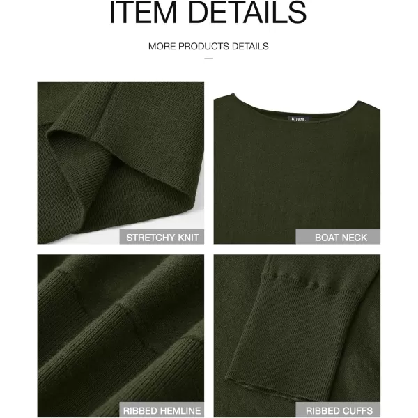 BTFBM Womens Trendy Off Shoulder Sweater 2024 Fall Long Sleeve Casual Loose Tunics Asymmetrical Pullover Going Out TopsArmy Green