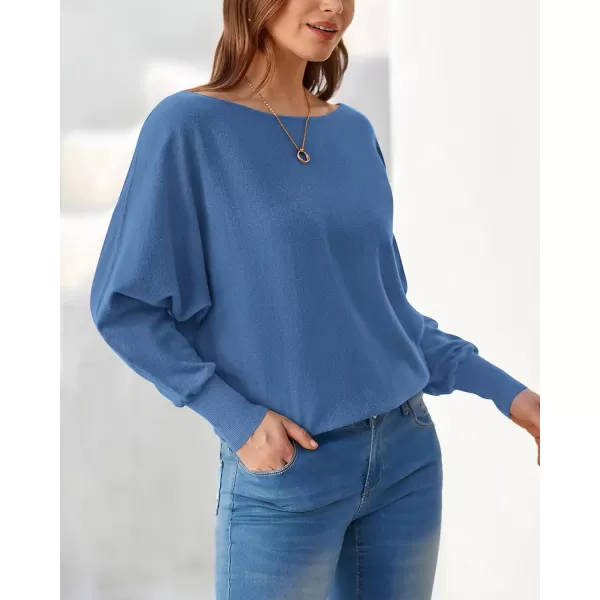 BTFBM Womens Trendy Off Shoulder Sweater 2024 Fall Long Sleeve Casual Loose Tunics Asymmetrical Pullover Going Out TopsBlue Grey