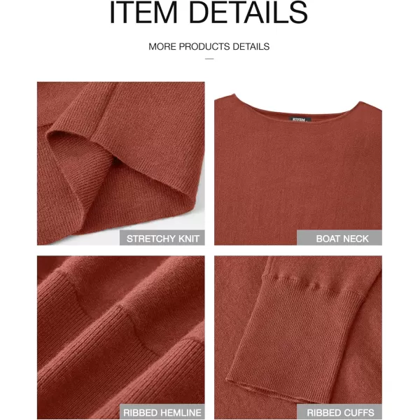 BTFBM Womens Trendy Off Shoulder Sweater 2024 Fall Long Sleeve Casual Loose Tunics Asymmetrical Pullover Going Out TopsBrick Red