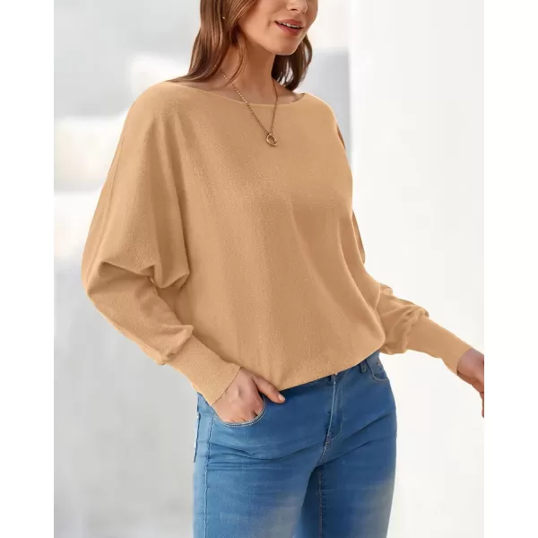 BTFBM Womens Trendy Off Shoulder Sweater 2024 Fall Long Sleeve Casual Loose Tunics Asymmetrical Pullover Going Out TopsKhaki