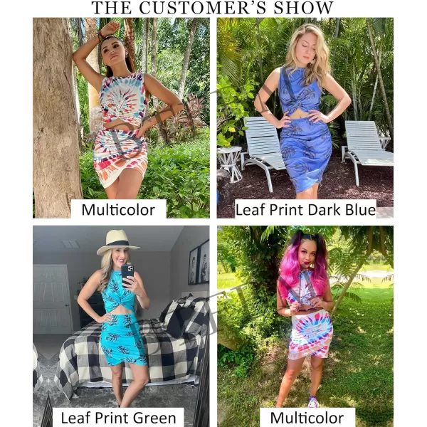 BTFBM Women 2024 Summer Sleeveless Casual Crewneck Bodycon Tank Dress Cutout Twist Slim Wrap Club Party Evening DressesTie Dye Pink Blue