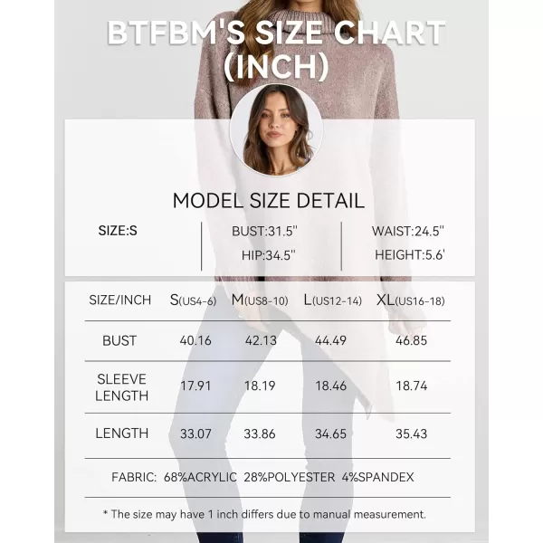 BTFBM Women Long Sleeve Turtleneck Knit Sweater Asymmetric Hem Oversized Fall Winter Sweaters Casual Pullover JumperSolid Light Khaki
