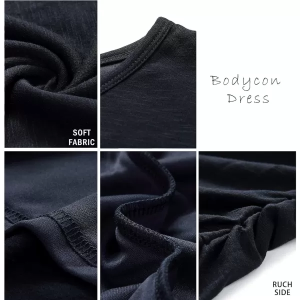 BTFBM Womens 2024 Summer Casual Beach Dresses Crew Neck Short Sleeve Wrap Party Club Mini Ruched Bodycon T Shirt DressDark Brown