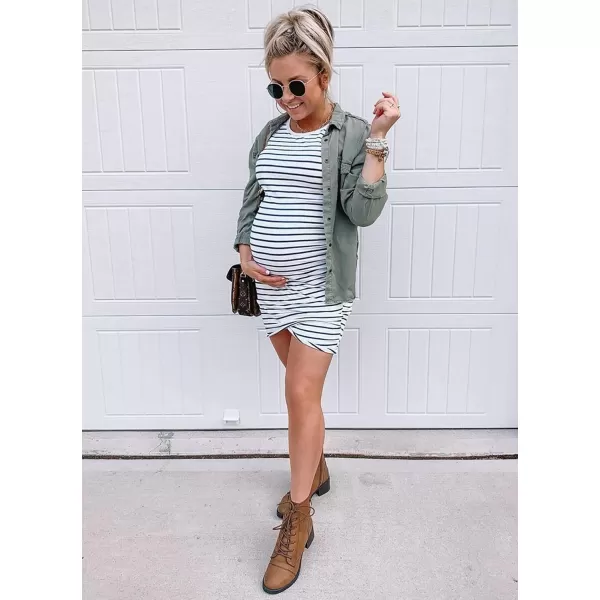 BTFBM Women 2024 Summer Sleeveless Tank Dresses Crew Neck Slim Fit Short Casual Ruched Bodycon Party Club Mini DressStripe