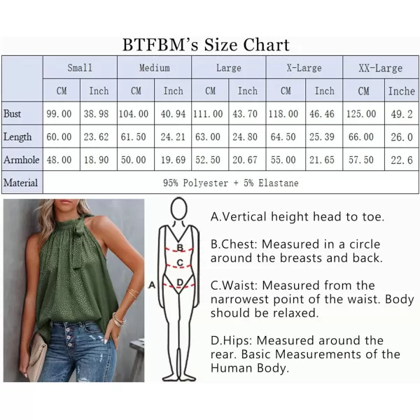 BTFBM Women Sleeveless Tie Mock Neck Summer Tops Loose Casual Side Bow Satin Halter Tank Top Blouse ShirtsHalter Army Green