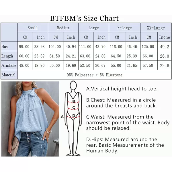 BTFBM Women Sleeveless Tie Mock Neck Summer Tops Loose Casual Side Bow Satin Halter Tank Top Blouse ShirtsHalter Light Blue