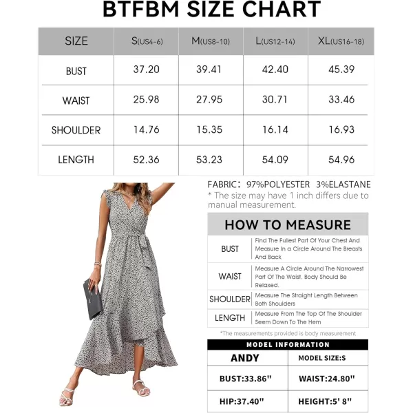 BTFBM Women Summer Dresses 2024 Ruffle Cap Sleeve V Neck Belt Wrap Split Boho Floral Long Casual Party Beach Maxi DressFloral White
