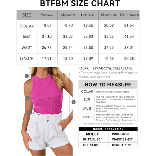 BTFBM 2 Pack Womens Tank Tops Casual Sleeveless Racerback High Neck Crop Tops Shirts Slim Fitted Basic Ribbed Tank TopRose Red black