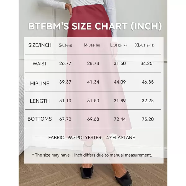 BTFBM 2024 Women Long Satin Summer Fall Skirt Silk Elegant High Waist Cocktail Party Wedding Flared ALine Midi SkirtsSolid Bean Paste Pink