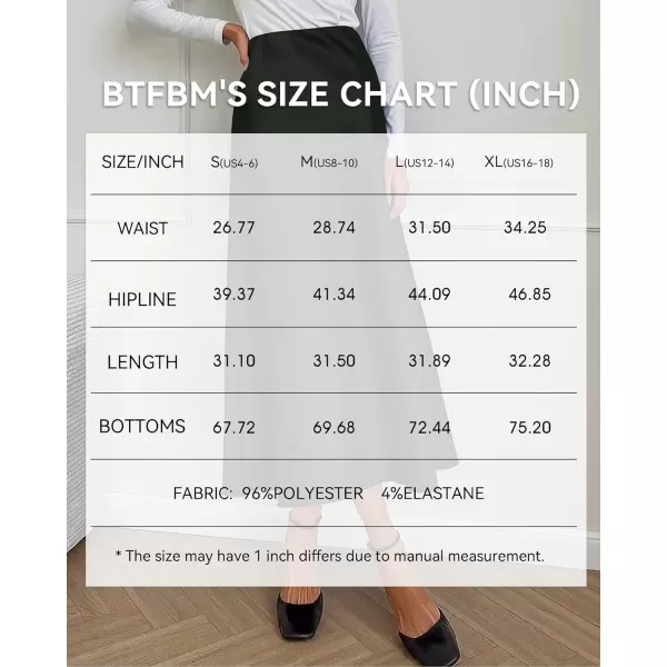BTFBM 2024 Women Long Satin Summer Fall Skirt Silk Elegant High Waist Cocktail Party Wedding Flared ALine Midi SkirtsSolid Dark Army Green