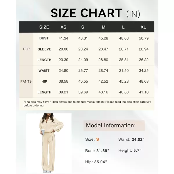 BTFBM Womens Two Piece Tracksuit Fall 2024 Long Sleeve Zip Up Sweatshirt Long Pants Outfits Jogger Sweatsuit SetsSolid Apricot