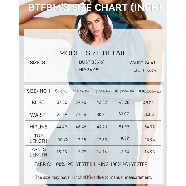 BTFBM Womens Mock Neck Summer Romper 2024 Satin Sleeveless Elastic Waist Casual Beach Party One Piece Shorts JumpsuitsSolid Blue Green