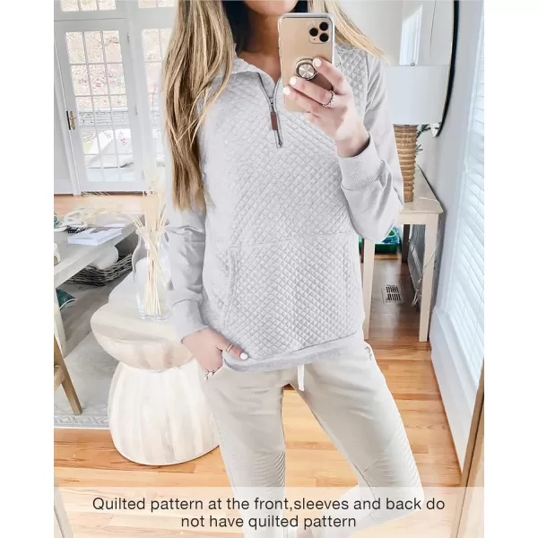 BTFBM Women Fashion Quilted Pattern Lightweight Zipper Long Sleeve Plain Casual Ladies Sweatshirts Pullovers Shirts TopsWhite