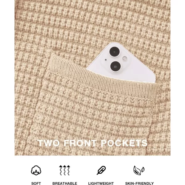 BTFBM Women Cardigan Sweaters Fall Fashion 2024 Button Down Long Sleeve Chunky Knit Open Front Tweed Jacket OuterwearSolid Beige