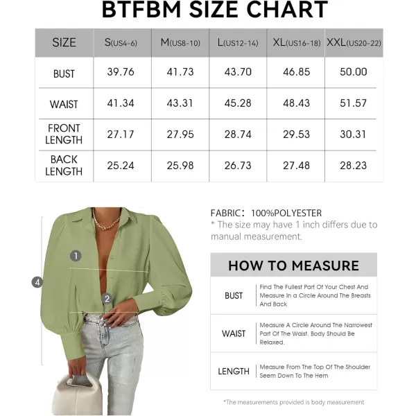 BTFBM Women Fashion Button Down Shirts Lapel V Neck Printed Solid Boho Long Sleeve Blouses Dressy Casual Summer Fall TopSolid Green
