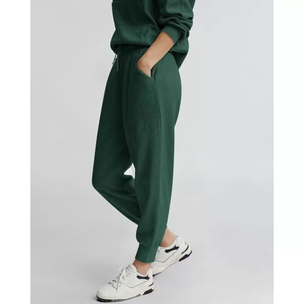 BTFBM Womens 2 Piece Tracksuit Fall Outfits 2024 Long Sleeve Half Zip Sweatshirt Sweatpants Lounge Set SweatsuitsSolid Dark Green