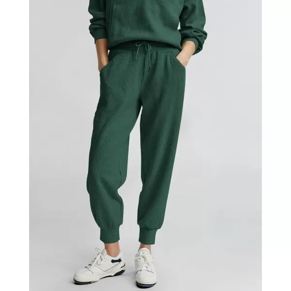BTFBM Womens 2 Piece Tracksuit Fall Outfits 2024 Long Sleeve Half Zip Sweatshirt Sweatpants Lounge Set SweatsuitsSolid Dark Green